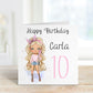 Personalised Girls Birthday Card, Daughter Birthday Card, Fashion Girl Birthday Card For Her, Personalised Birthday Cards