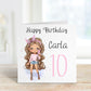 Birthday Card For Girls, Daughter Birthday Card, Fashion Girl Birthday Card For Her, Personalised Birthday Cards