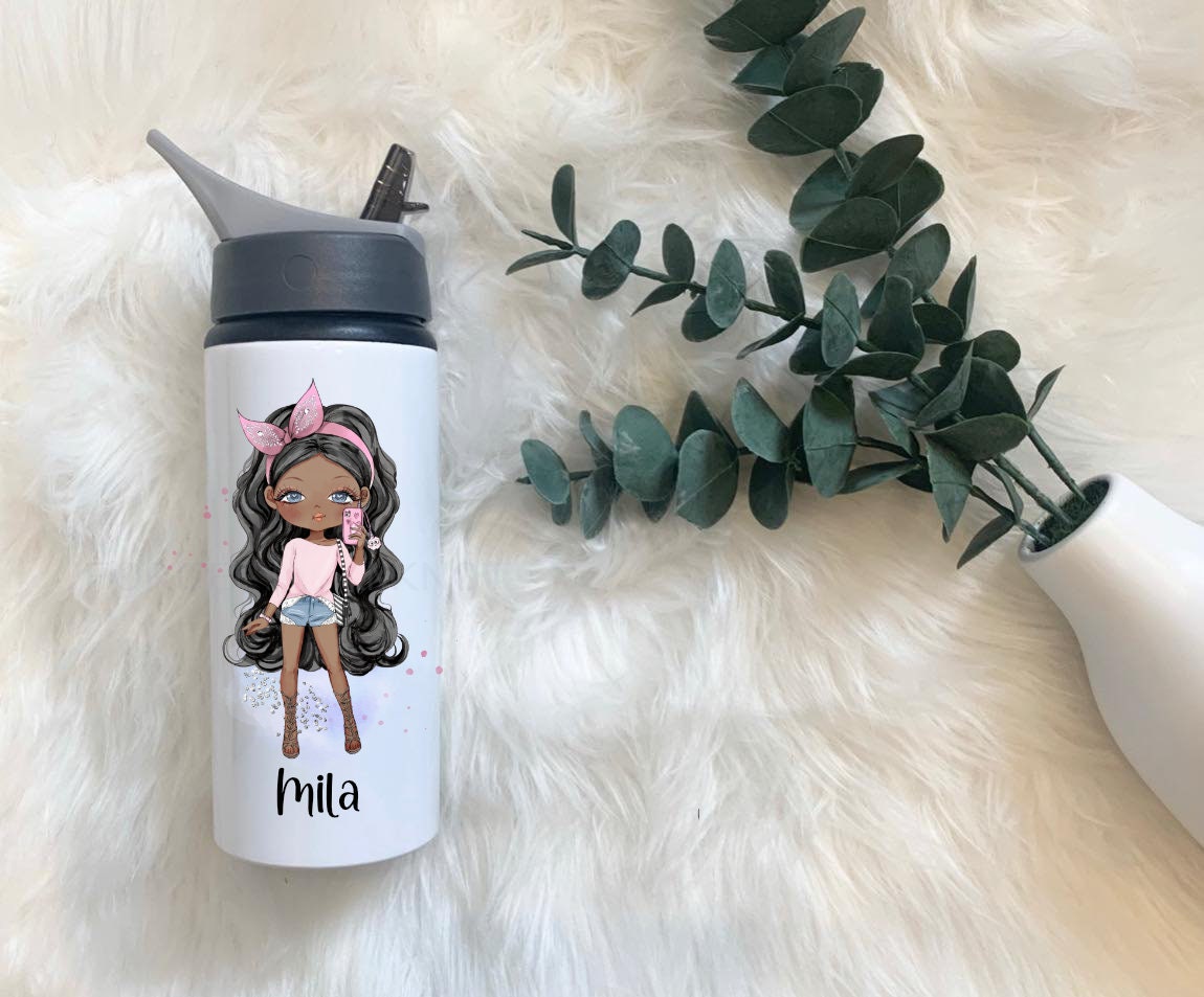 Personalised Water Bottle, Drinks Bottle, Water Bottle With Straw, Granddaughter Gift, Teen Gift, Sassy Girl Water Bottle, Gift For Girls
