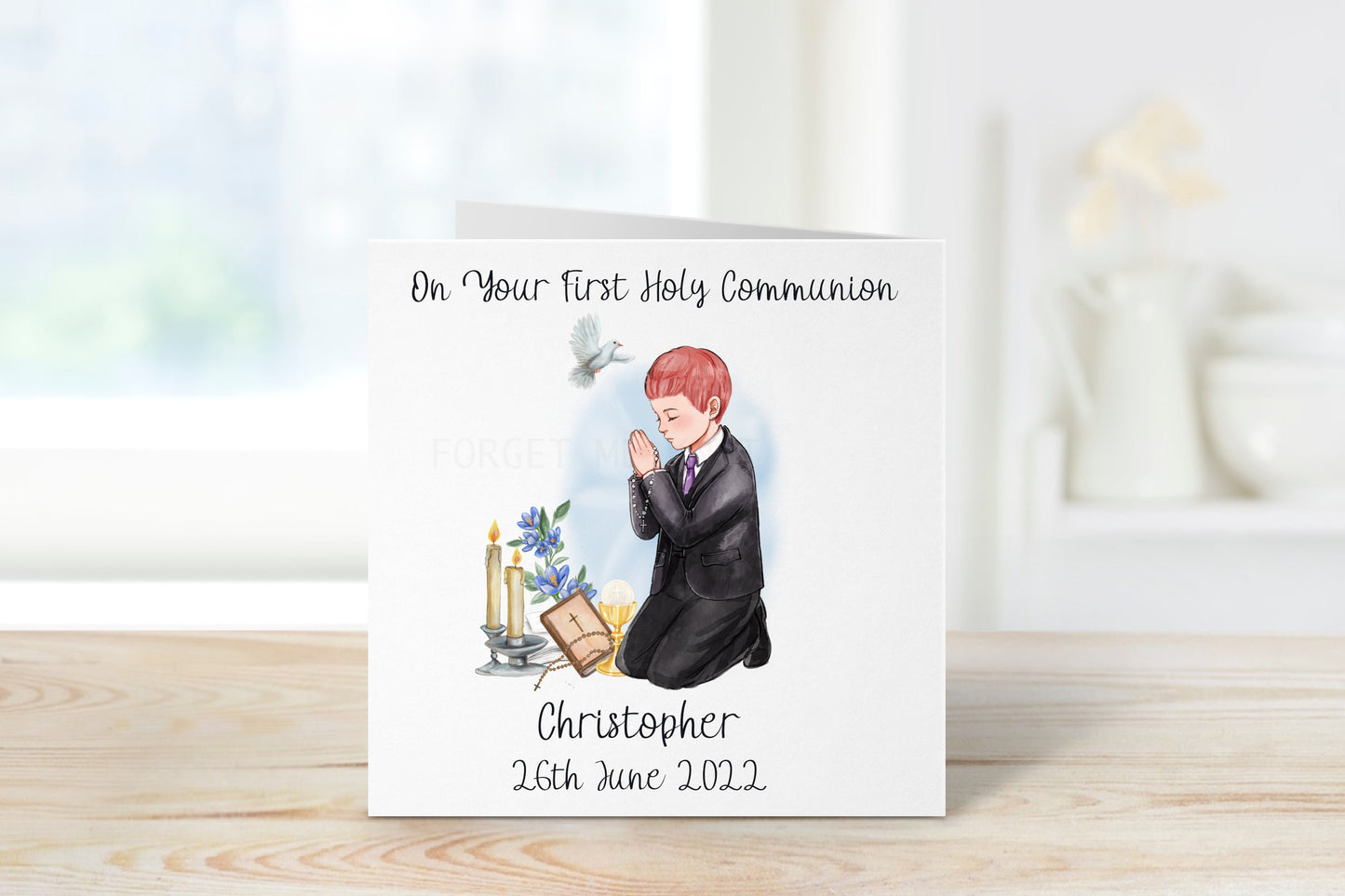First Holy Communion Card, Holy Communion Card For Boys, Holy Communion Card For Son, Holy Communion Card For Grandson, Card For Godson