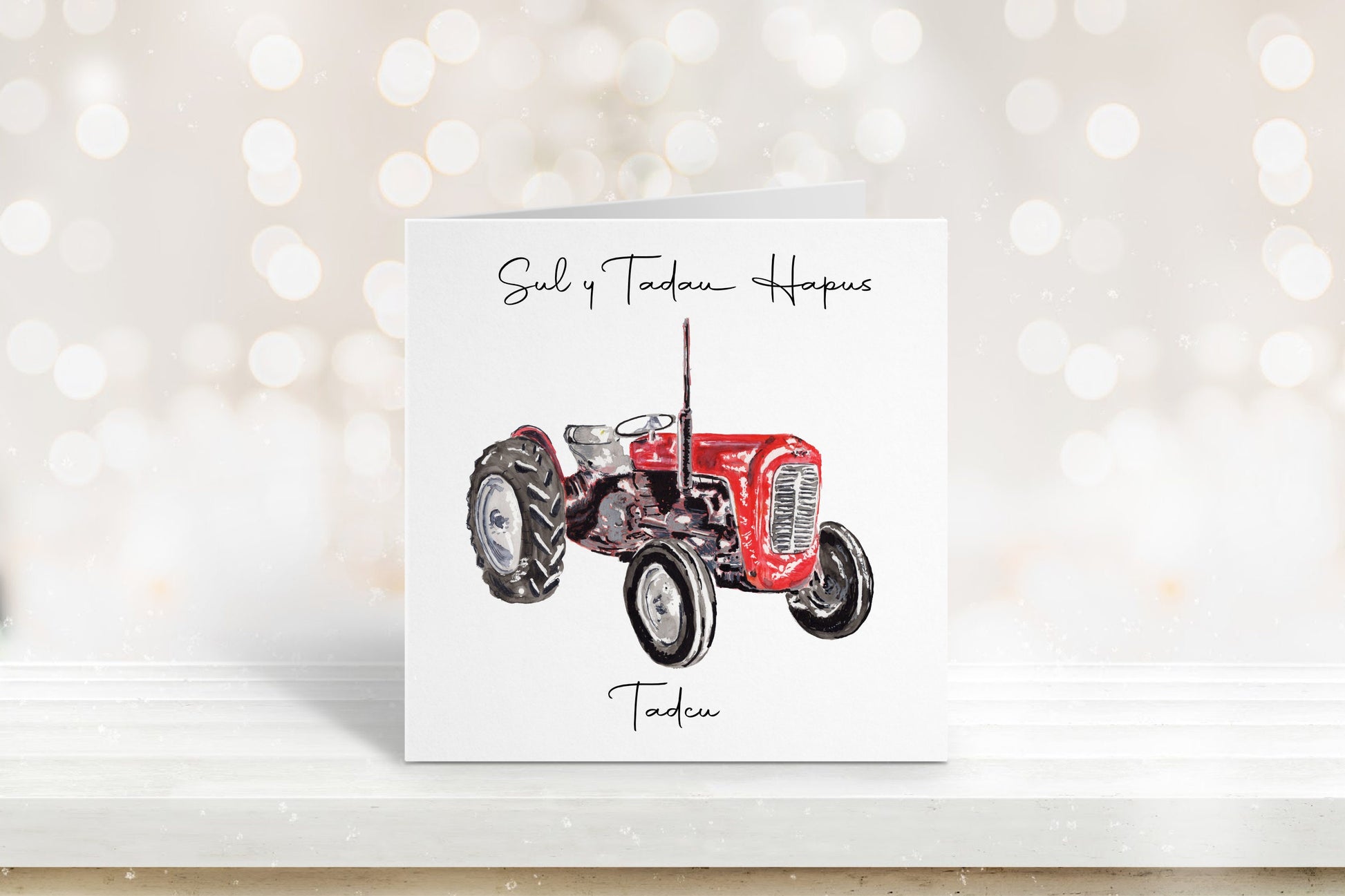 Welsh Father's Day Card, Sul Y Tadau Hapus Cerdyn Cymraeg , Tractor Fathers Day Card, Sul y Tadu Hapus