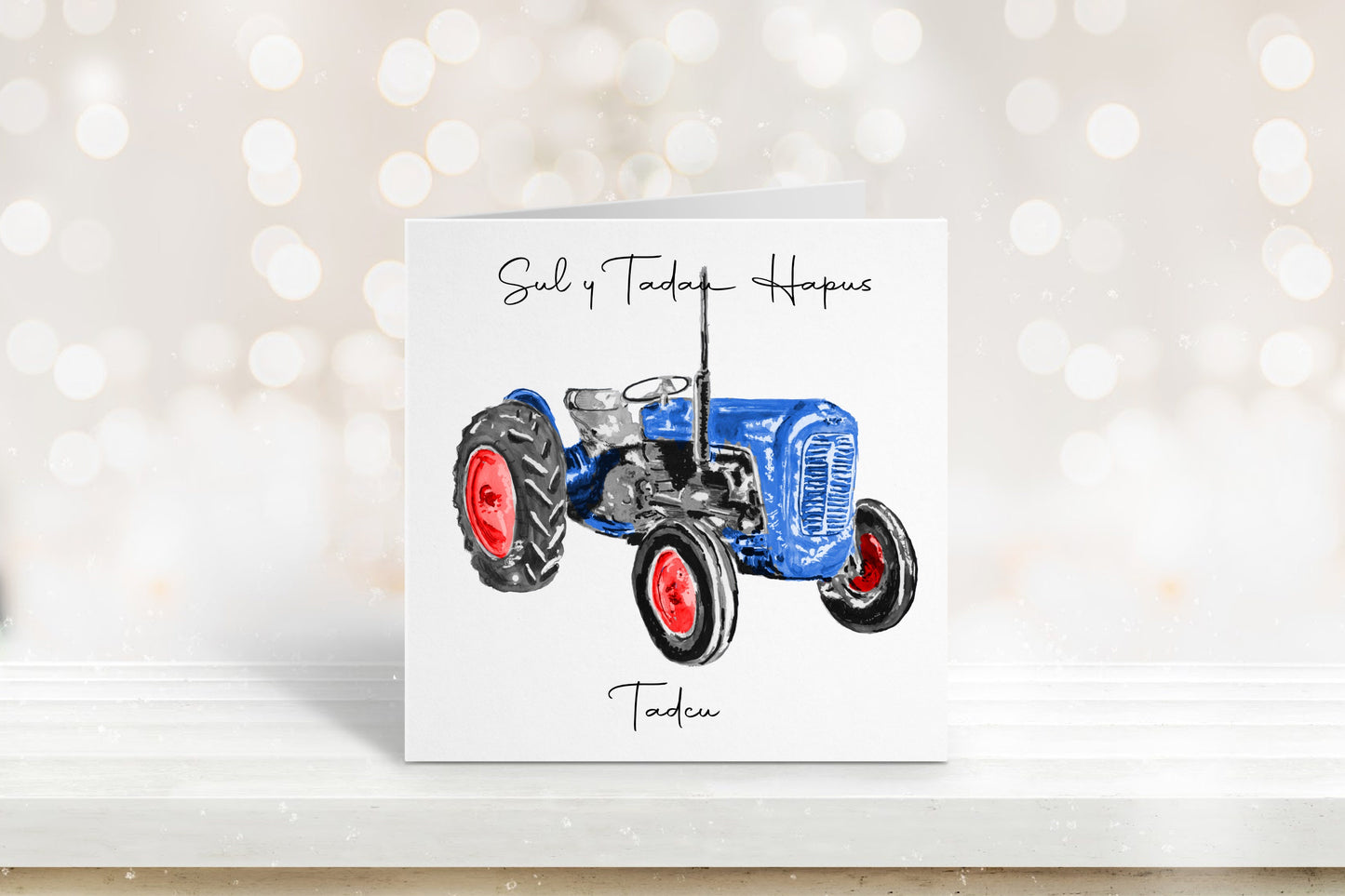 Welsh Father's Day Card, Sul Y Tadau Hapus Cerdyn Cymraeg , Tractor Fathers Day Card, Sul y Tadu Hapus
