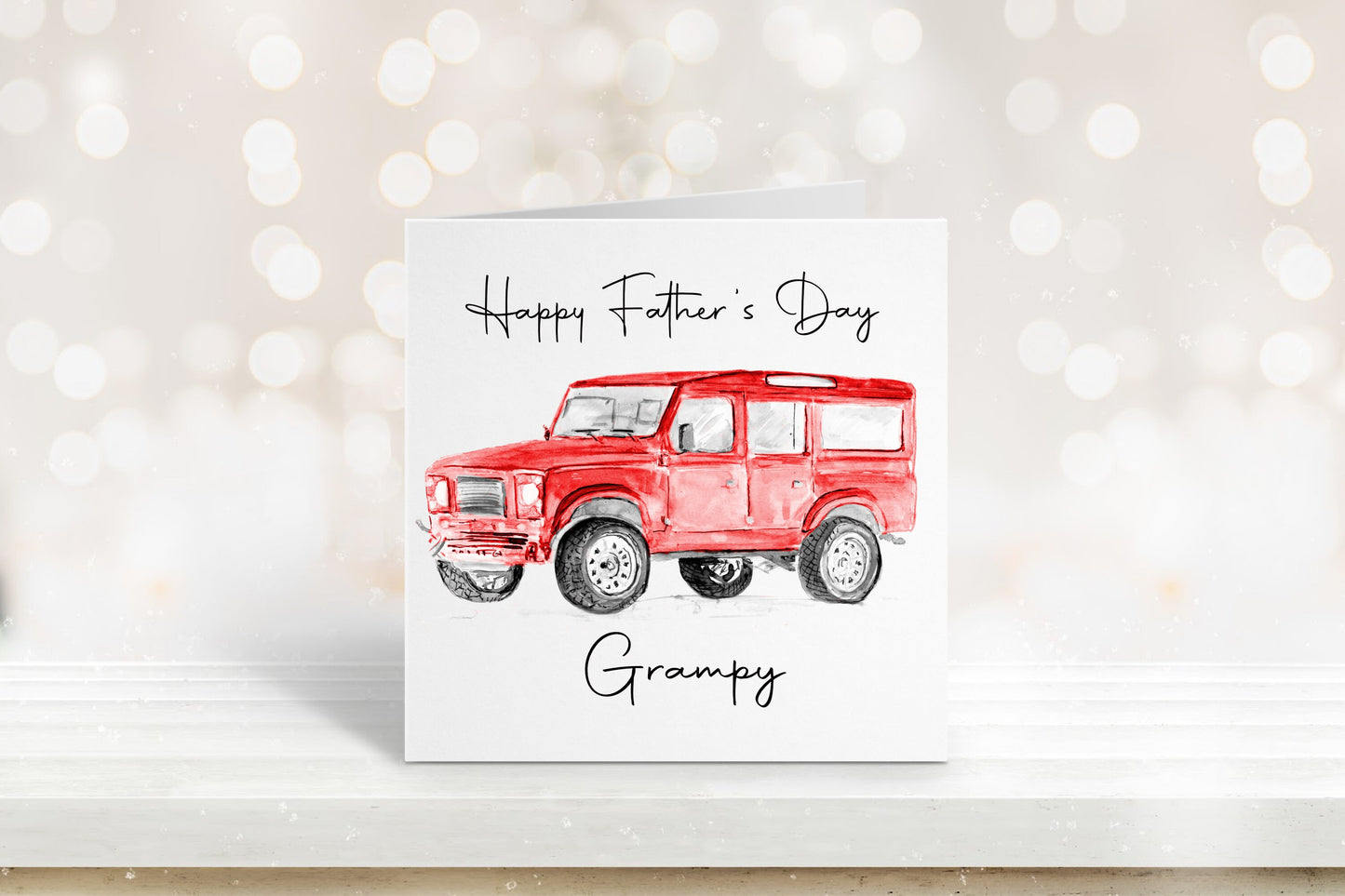 Father's Day Card, Grampy Fathers Day Card, Daddy Car Card, Bampy Birthday Card, Worlds Best Daddy, Uncle, Personalised Card