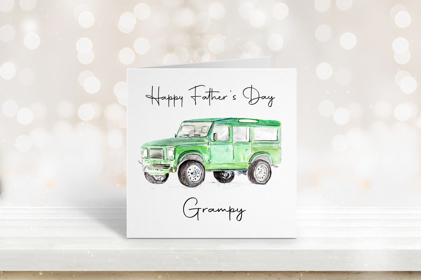 Fathers Day Card, Grampy Fathers Day Card, Daddy Car Card, Bampy Birthday Card, Worlds Best Daddy, Uncle, Personalised Card