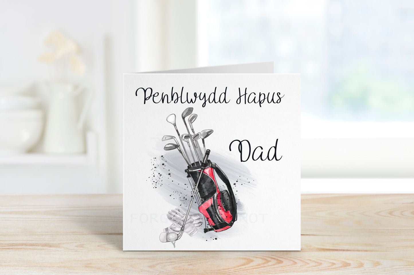 Welsh Birthday Card, Penblwydd Hapus, Welsh Birthday Card For Dad, Golf Birthday Card, Golfer Birthday, Welsh Birthday Taid, Cerdyn Cymraeg