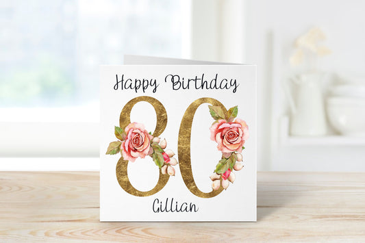 80 Birthday Card, Personalised Birthday Card For Mam, 21 Birthday Card, Special Birthday, Birthday Card For Her, Card For Granddaughter
