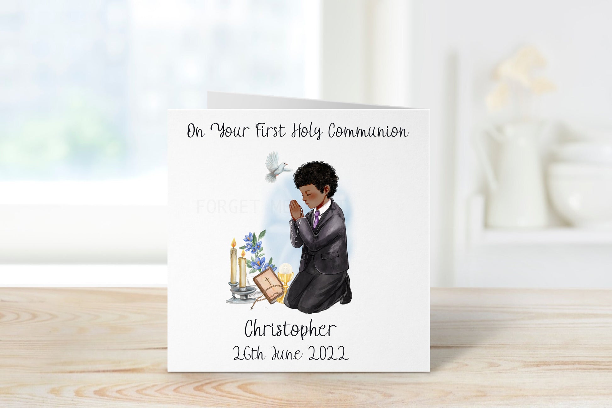 First Holy Communion Card, Holy Communion Card For Boys, Holy Communion Card For Son, Holy Communion Card For Grandson, Card For Godson