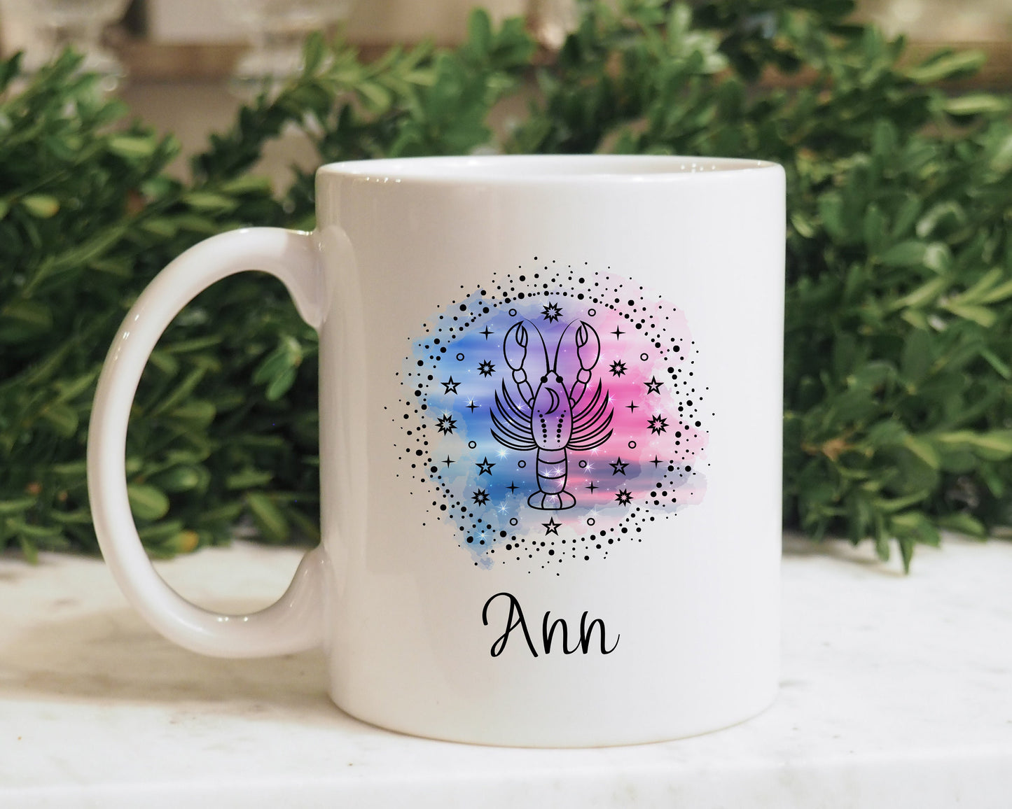 Star Sign Mug, Astrology Gift, Cancer Star Sign Gift, Zodiac Mug, Star Sign Birthday Gift,