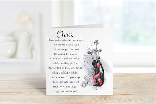 Retirement Card, Personalised Retirement Card For Him, Personalised Retirement Card For Her, Male Retirement Card, Female Retirement Card