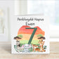 Welsh Birthday Card, Personalised Birthday Card For Kids, Any Age Birthday Badge, Safari Badge, Badge For Boys, Badge For Girls