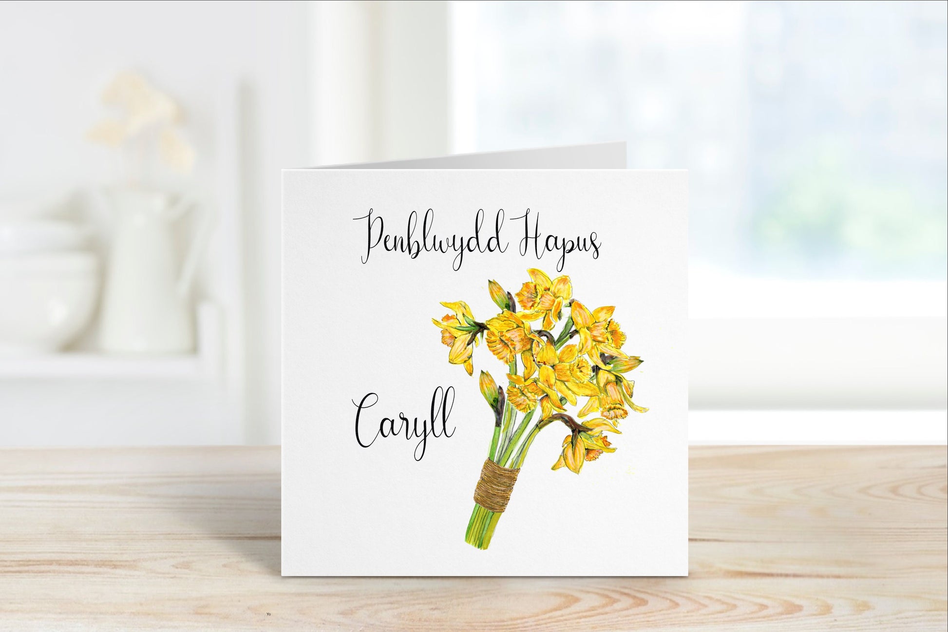 Welsh Birthday Card, Welsh Birthday Card For Mam, Daffodil Birthday Card, Nain Birthday, Welsh Birthday Mamgu, Personalised Birthday Card