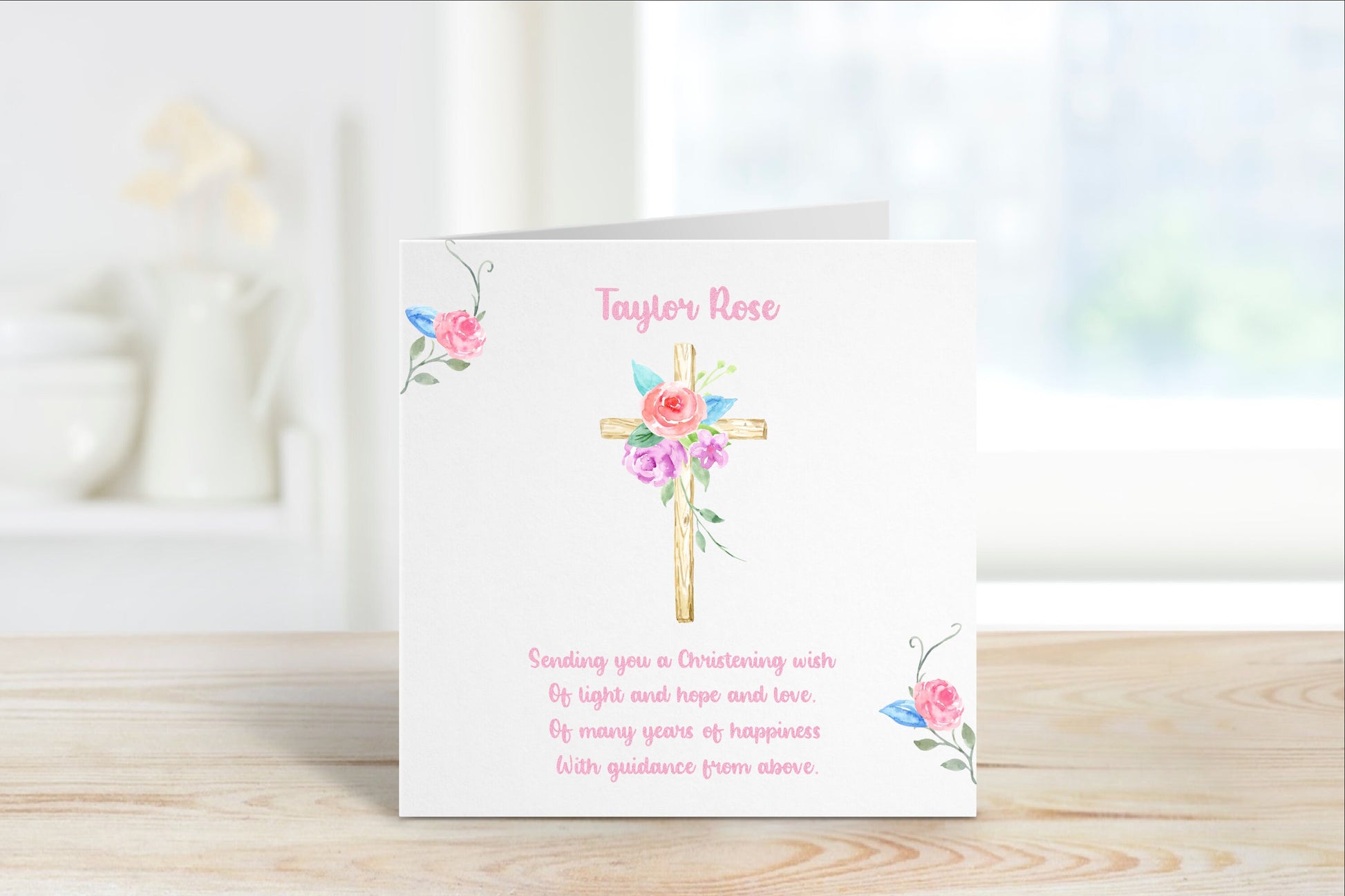 Christening Card, Baptism Card For Daughter, Personalised Christening Card For Granddaughter, Goddaughter Card