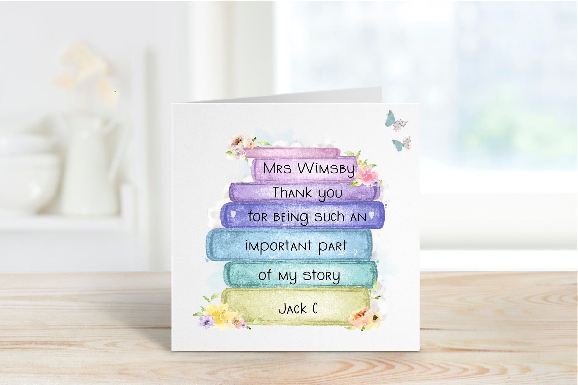Teacher Card, Thank You Teacher Card, Card For Teacher, Personalised Welsh Teacher Card, End Of Term Card, Teacher Gifts