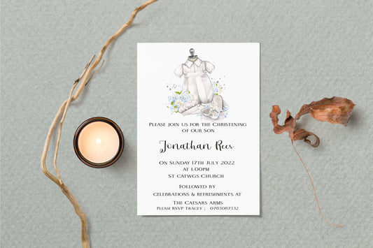 Christening Invitations, Personalised Christening Invites, Baptism Invitations, Christening Invites For Girls, Christening Invites For Boys