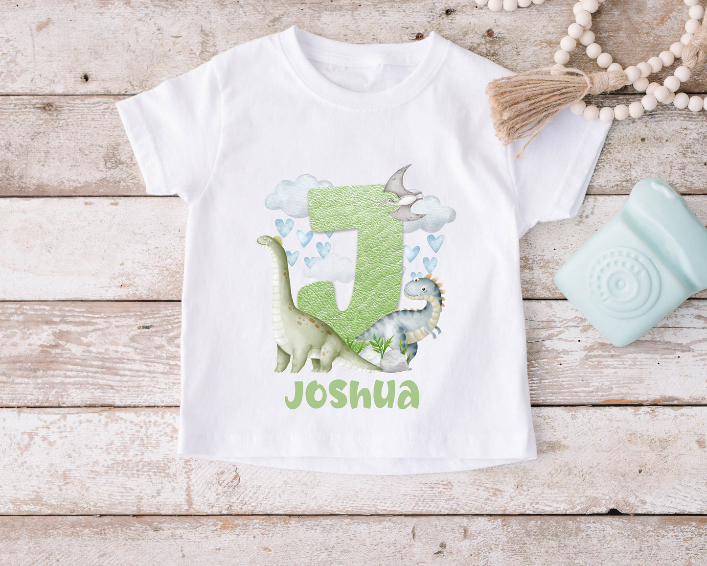 Kids Dinosaur Tshirt, Personalised T-shirt For Kids, Girls Tshirt, T Shirt For Kids, Kids Personalised Birthday Dino Tshirt