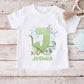 Kids Dinosaur Tshirt, Personalised T-shirt For Kids, Girls Tshirt, T Shirt For Kids, Kids Personalised Birthday Dino Tshirt