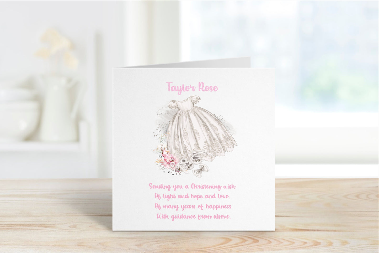 Christening Card, Baptism Card For Daughter, Personalised Christening Card For Granddaughter, Goddaughter Card