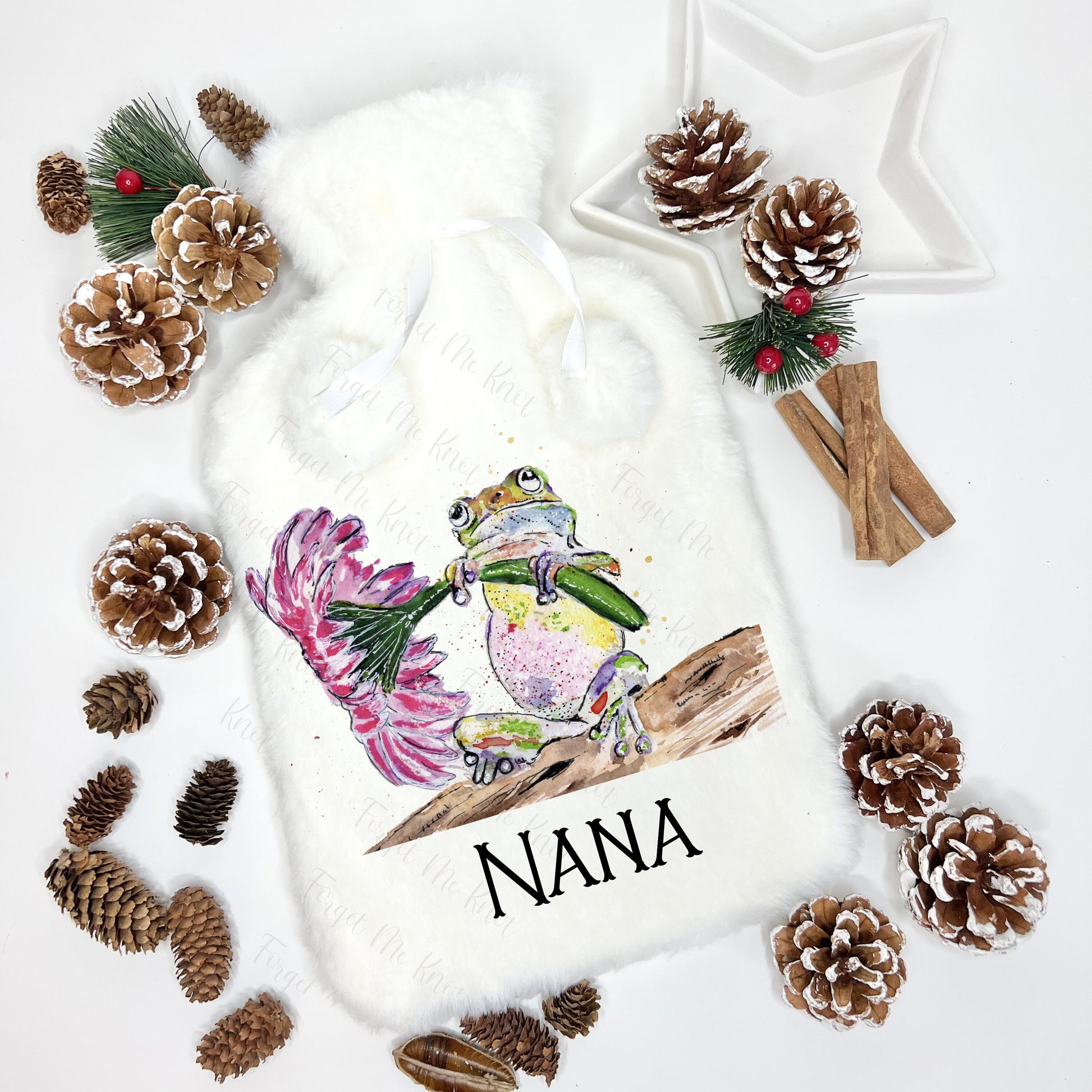 Hot Water Bottle, Personalised Hot Water Bottle, Cavapoo Hot Water Bottle, Christmas Gift For Granddaughter, Christmas Gift For Grandson