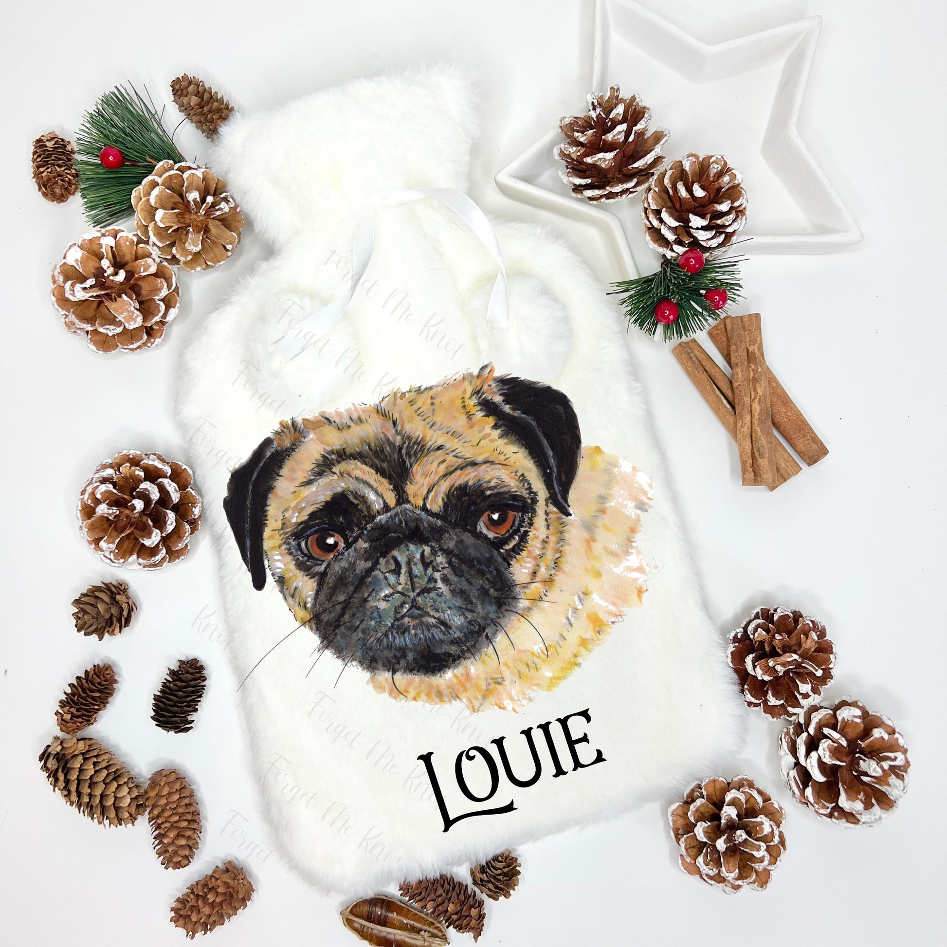 Hot Water Bottle, Personalised Hot Water Bottle, Cavapoo Hot Water Bottle, Christmas Gift For Granddaughter, Christmas Gift For Grandson