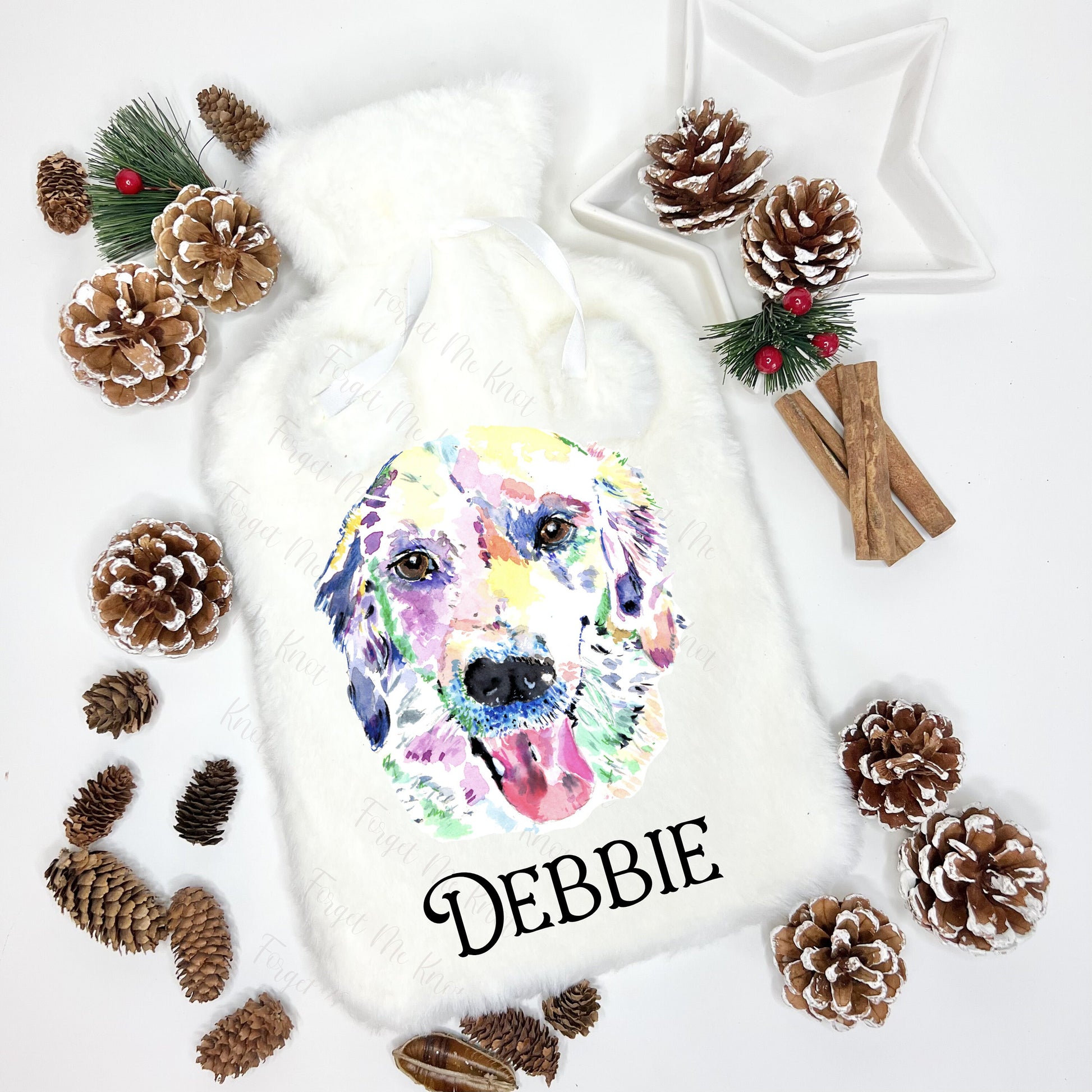Hot Water Bottle, Personalised Hot Water Bottle, Animal Hot Water Bottle, Christmas Gift For Granddaughter, Christmas Gift For Grandson