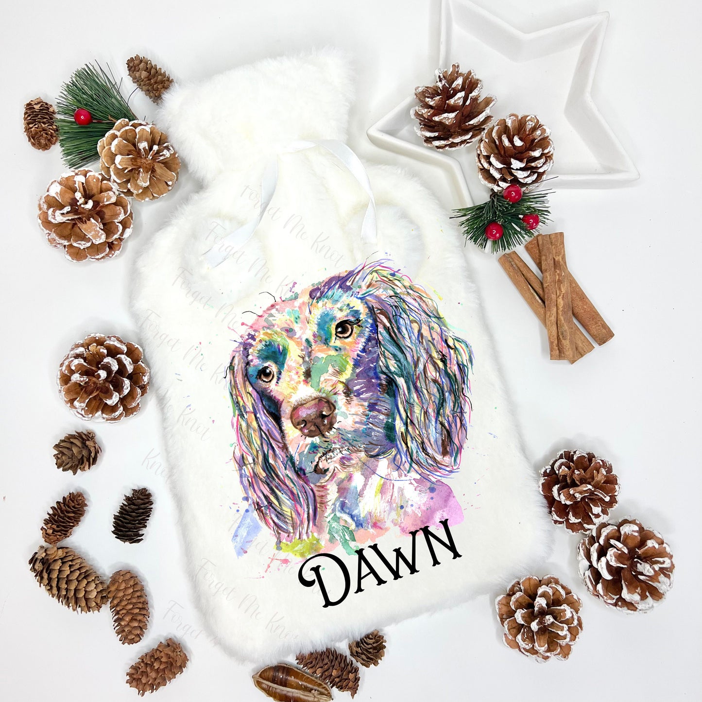 Yorkshire terrier Gift, Hot Water Bottle, Personalised Hot Water Bottle, Dog Hot Water Bottle, Christmas Gift For Granddaughter