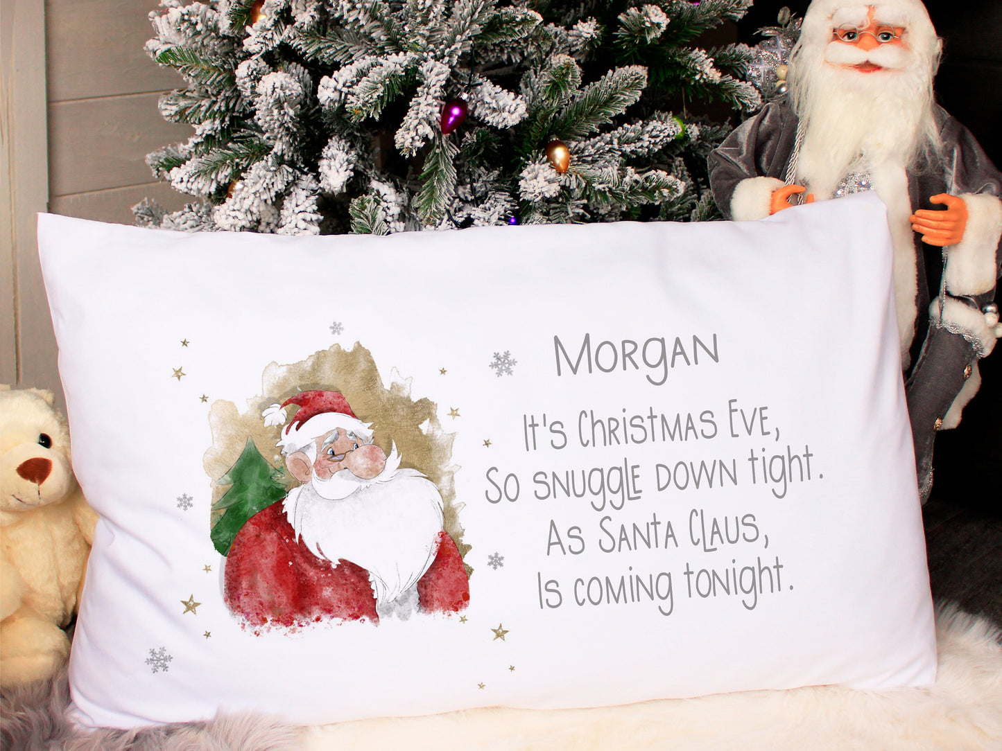 Christmas Eve Pillowcase, Christmas Pillowcase, Personalised Pillowcase