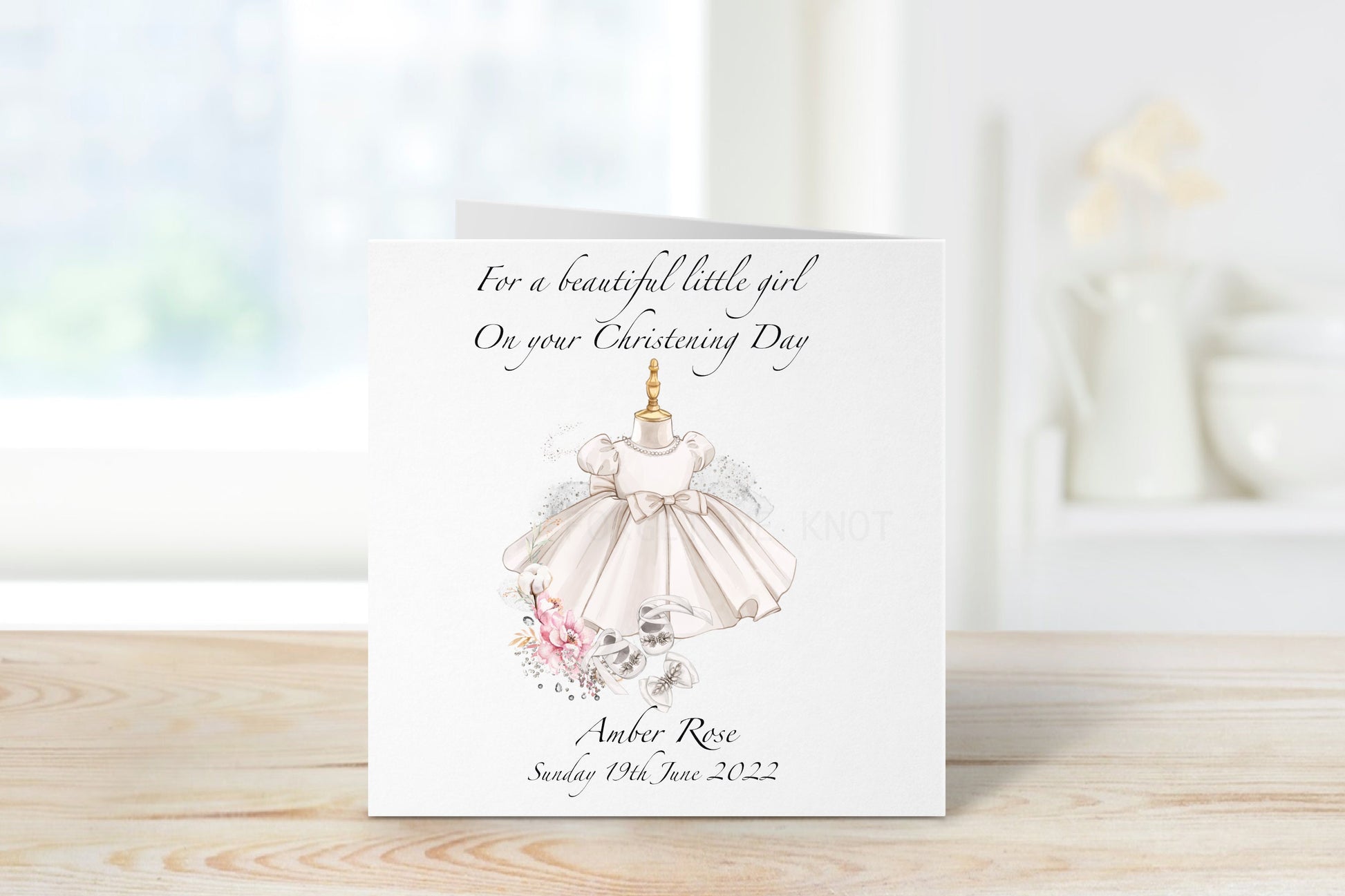 Goddaughter Christening Card, Personalised Christening Card For Goddaughter, Christening Card For Granddaughter, Baptism Card