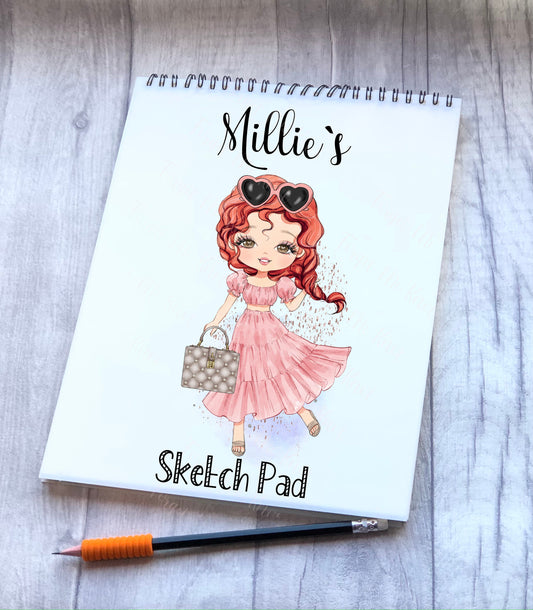 Sketchpad, Personalised Sketchbook, Personalised Sketch Pad, Sketchbook, Gift For Granddaughter, Gift For Daughter