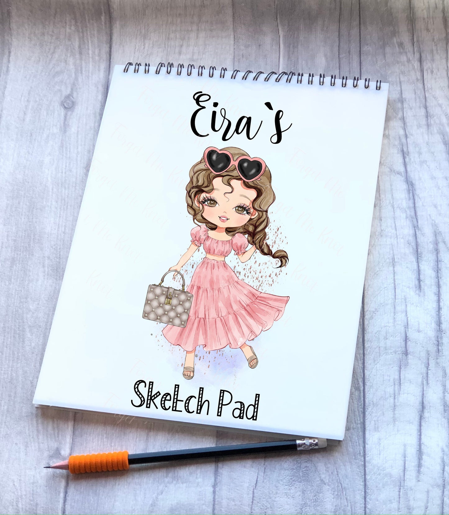 Personalised Sketchbook, Personalised Sketch Pad, Sketchbook, Gift For Granddaughter, Gift For Daughter