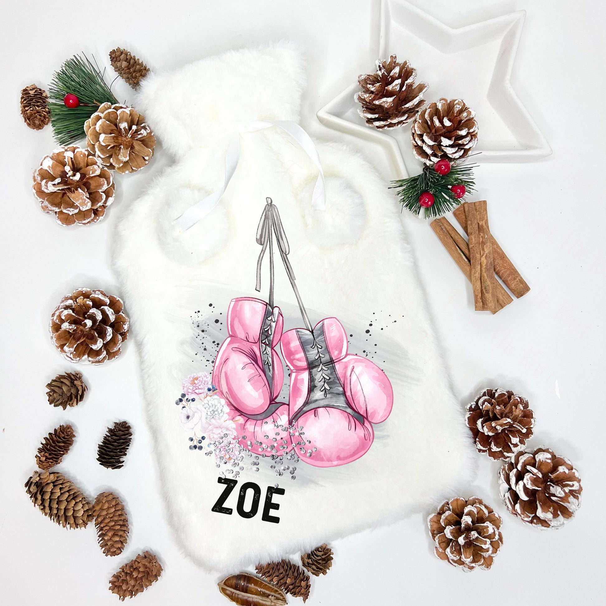 Fluffy Hot Water Bottle, Personalised Hot Water Bottle, Christmas Gift Boys, Xmas Gift For Grandson, Xmas Son, Hot Water Bottle, Boxing Gift