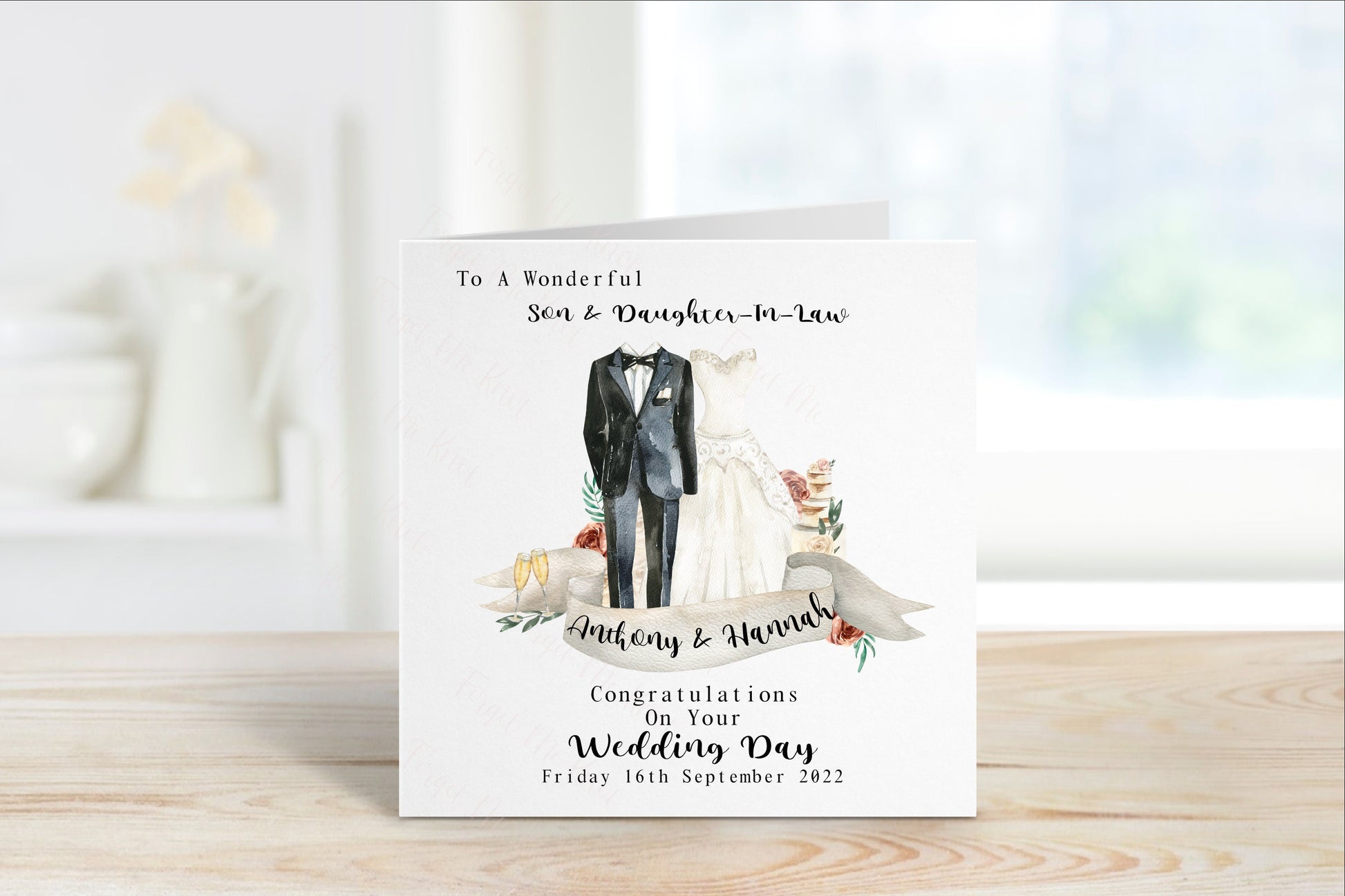 Wedding Card, Son Wedding Card, Daughter Wedding Card, Wedding Day Card For Special Couple