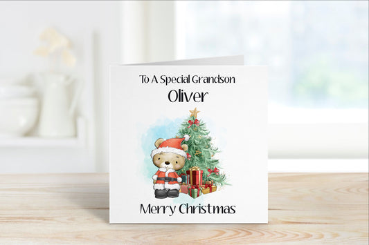 Grandson Christmas Card, Christmas Card For Grandson, Grandson Christmas Card Personalised