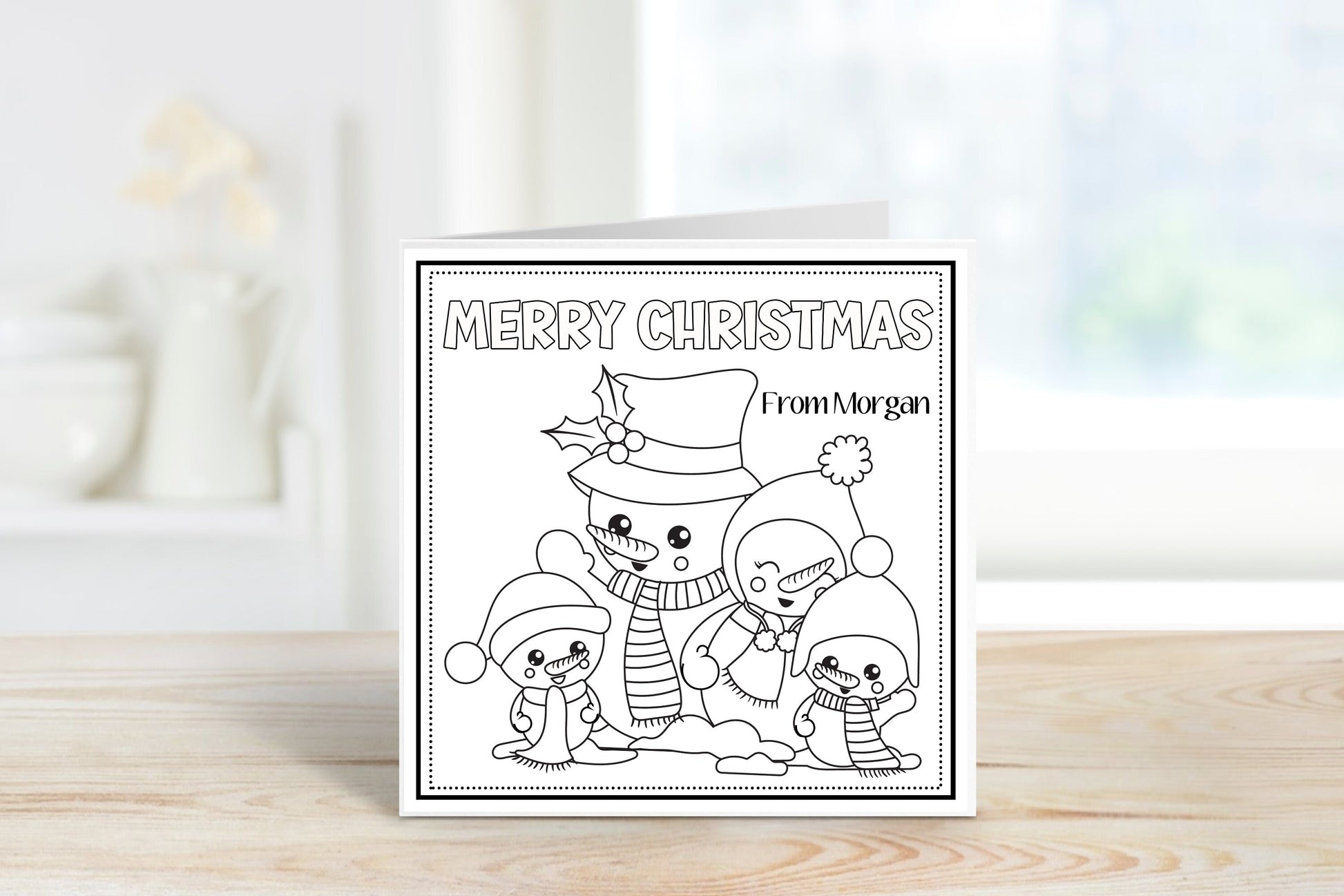 Colour Your Own Christmas Cards, Kids Colour Your Own Christmas Cards, Children's Card Activity Pack