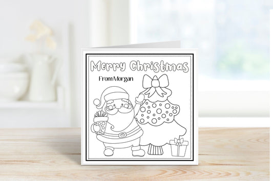 Colour Your Own Christmas Cards, Kids Colour Your Own Christmas Cards, Children's Card Activity Pack
