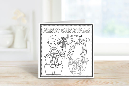 Colour Your Own Christmas Cards, Kids Colour Your Own Christmas Cards, Children's Card Activity Pack