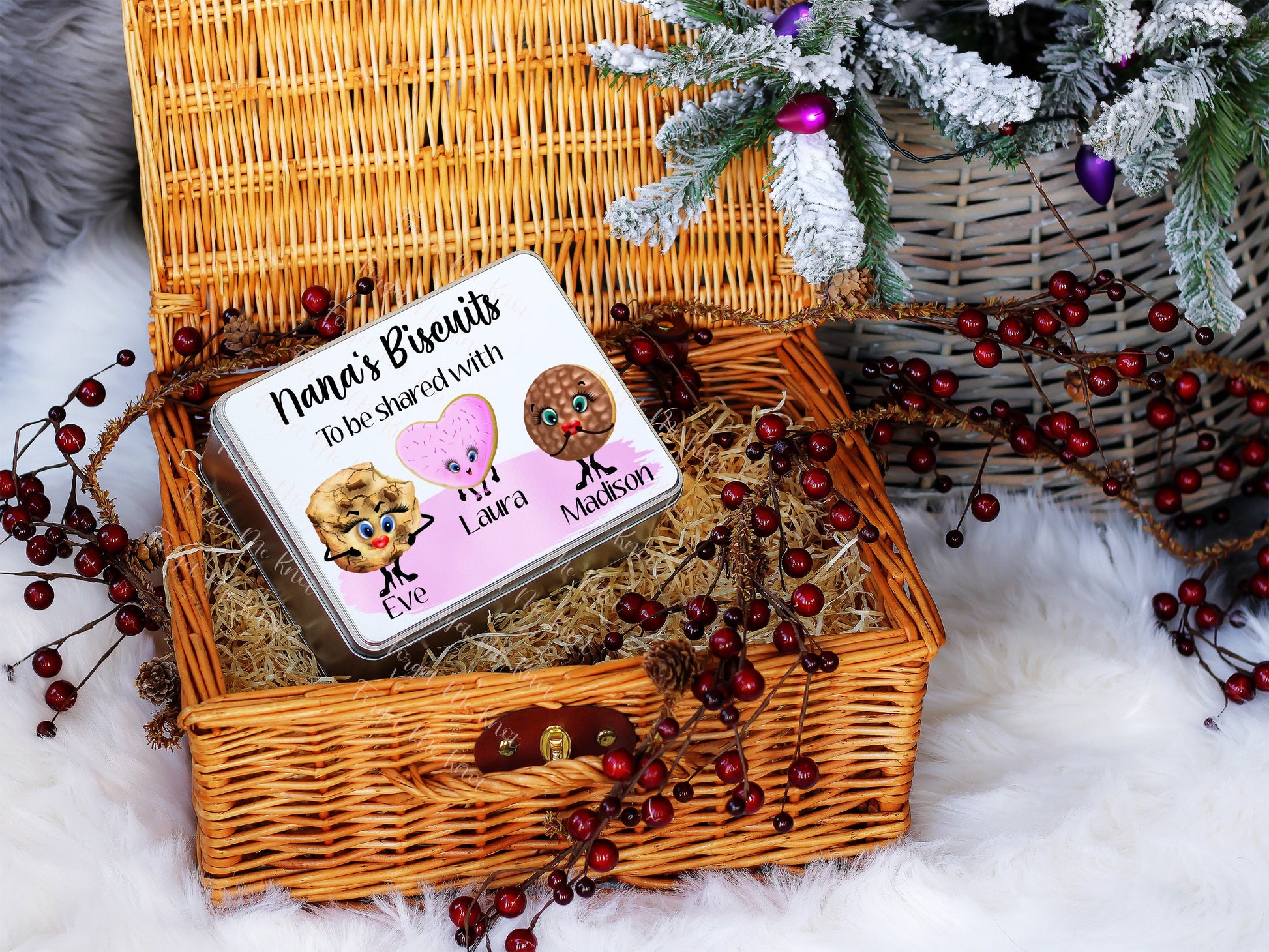 Grandads Biscuit Tin, Personalised Biscuit Tin, Biscuit Tin For Grampy, Biscuit Tin For Nana, Xmas Gift