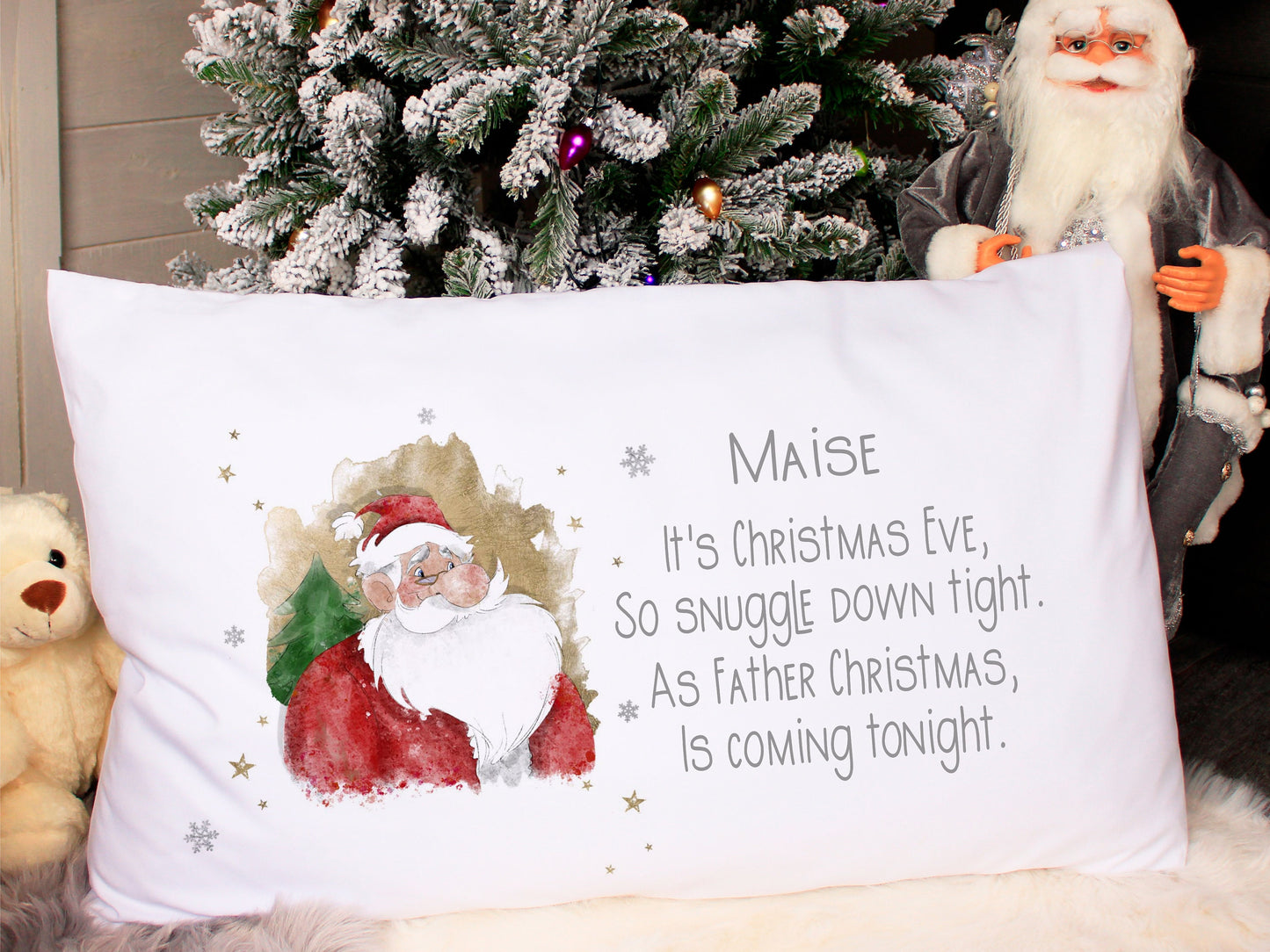 Christmas Eve Pillowcase, Christmas Pillowcase, Personalised Pillowcase