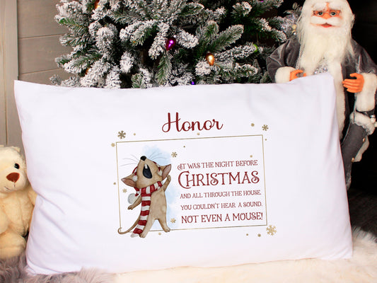 Christmas Pillow case, Christmas Eve Pillowcase, Personalised Pillowcase, Santa Pillow Case