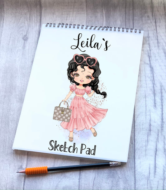Personalised Sketchbook, Personalised Sketch Pad, Sketchbook, Gift For Granddaughter, Gift For Daughter