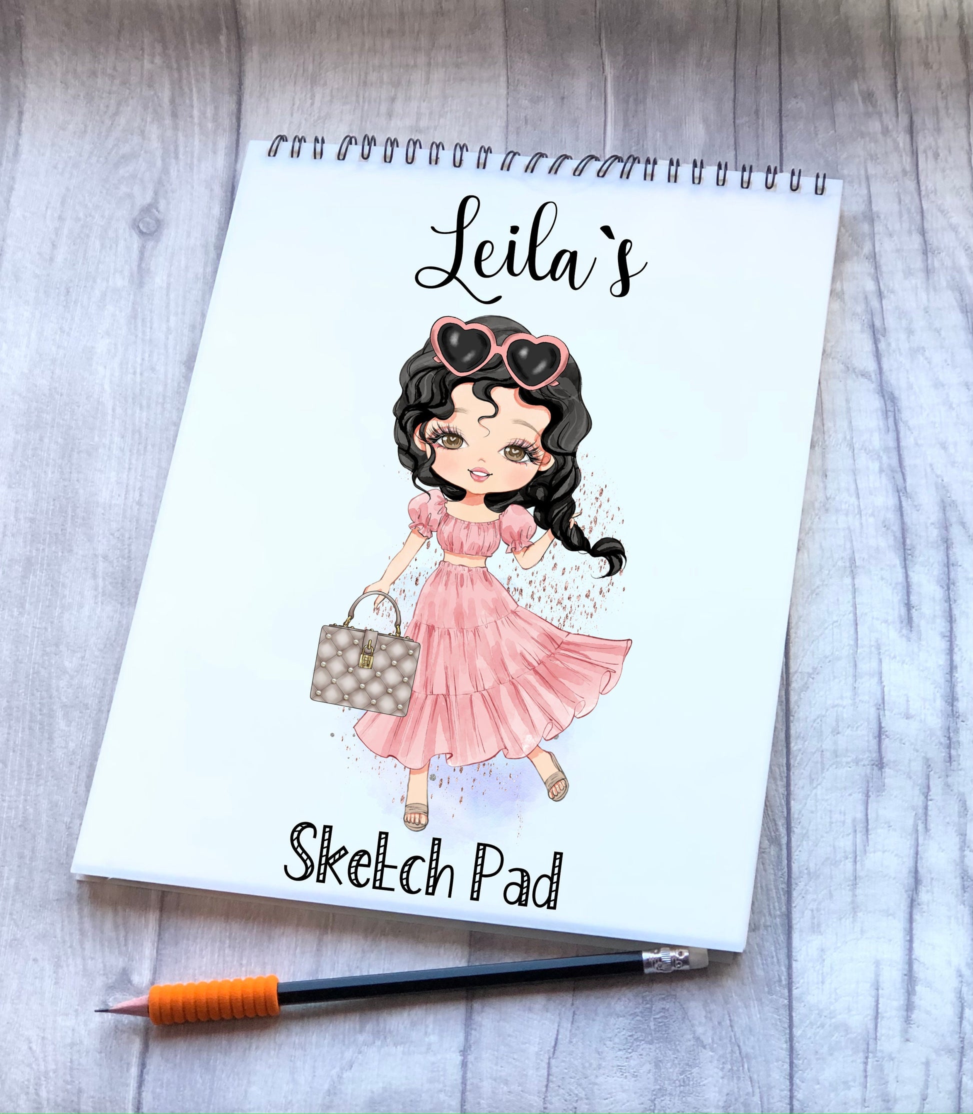 Personalised Sketchbook, Personalised Sketch Pad, Sketchbook, Gift For Granddaughter, Gift For Daughter
