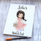 Personalised Sketchbook, Personalised Sketch Pad, Sketchbook, Gift For Granddaughter, Gift For Daughter