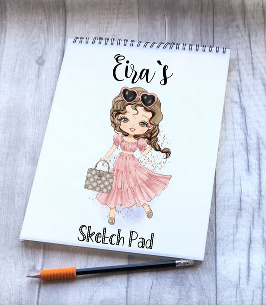 Personalised Sketchbook, Personalised Sketch Pad, Sketchbook, Gift For Granddaughter, Gift For Daughter