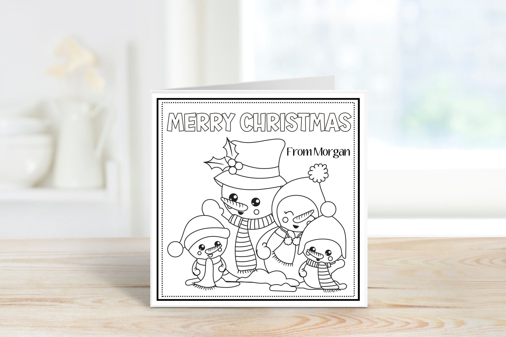 Colour Your Own Christmas Cards, Kids Colour Your Own Christmas Cards, Children's Card Activity Pack