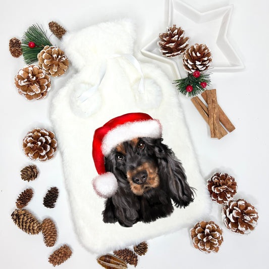 Cocker Spaniel Gift, Fluffy Hot Water Bottle, Personalised Hot Water Bottle, Hot Water Bottle, Christmas Gift, Dog Gifts,