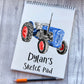Sketchbook, Tractor Sketch Book, Personalised Sketchbook, Personalised Sketch Pad, Sketchbook, Gift For Grandson, Gift For Son, Tractor Gift