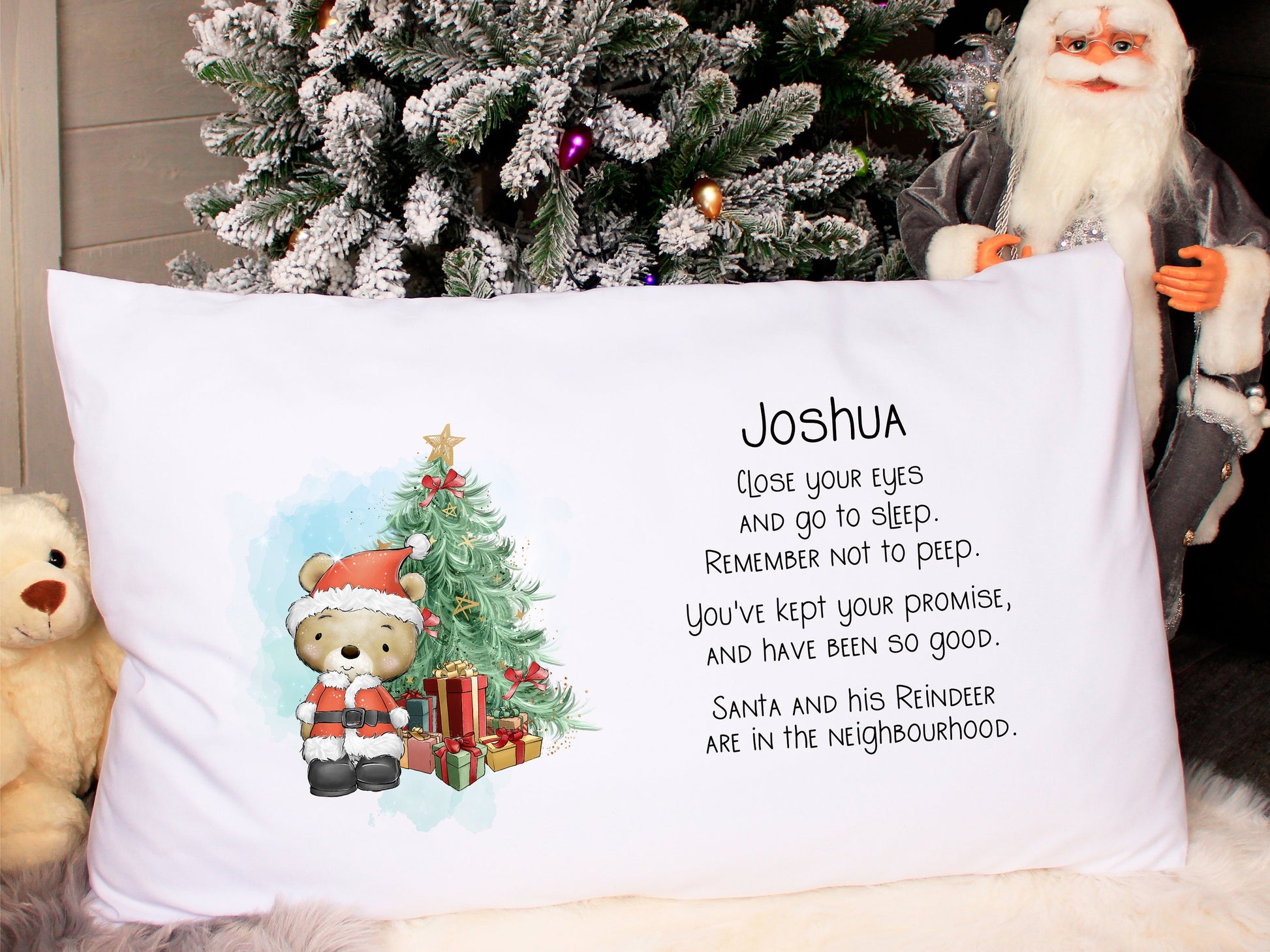 Christmas Pillowcase, Christmas Eve Pillowcase, Personalised Pillowcase,