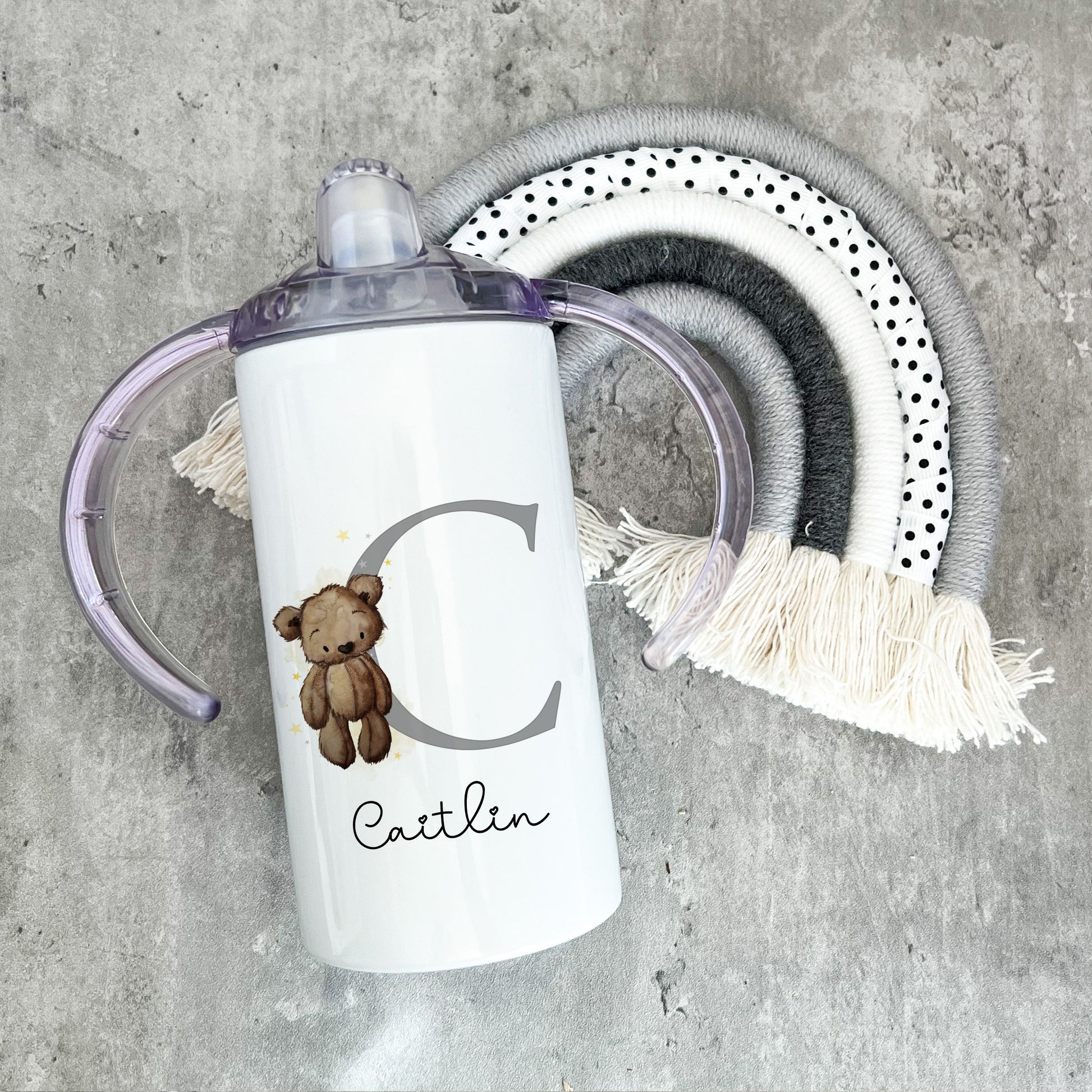 Sippy Cup, Sippy Cup Personalised, Teddy Sippy Cup, Kids Sippy Cup Mug, Personalised Sippy Cup