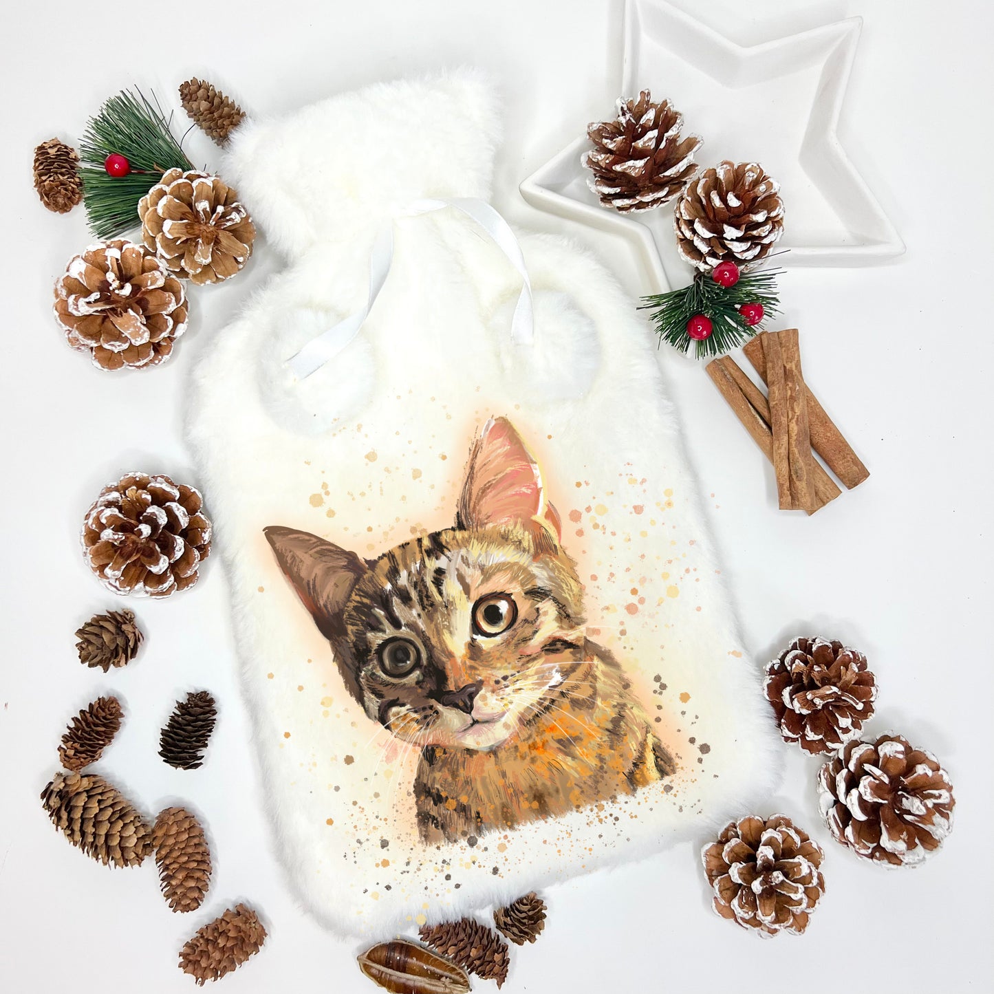 Cavalier King Charles Gift, Fluffy Hot Water Bottle, Personalised Hot Water Bottle, Hot Water Bottle, Christmas Gift, Dog Gifts,