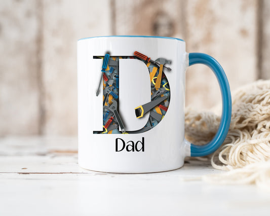 Dad Gift, Christmas Gifts, Personalised Dad Tool Mug, Gift For Grampy, Mug Gift Set For Him, Stocking filler, Grandad Christmas Gift