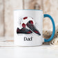 Dad Gift, Christmas Gifts, Personalised Dad Football Mug, Gift For Grampy, Mug Gift Set For Him, Stocking filler, Grandad Christmas Gift